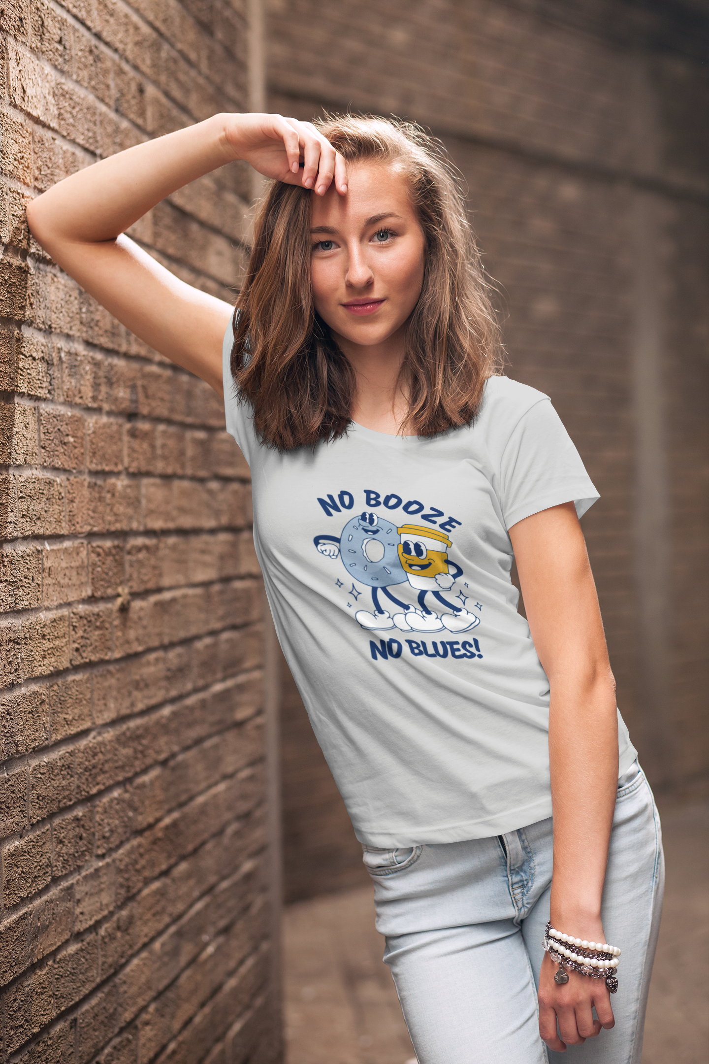 No Booze No Blues Women's Favourite Tee - Sobriety