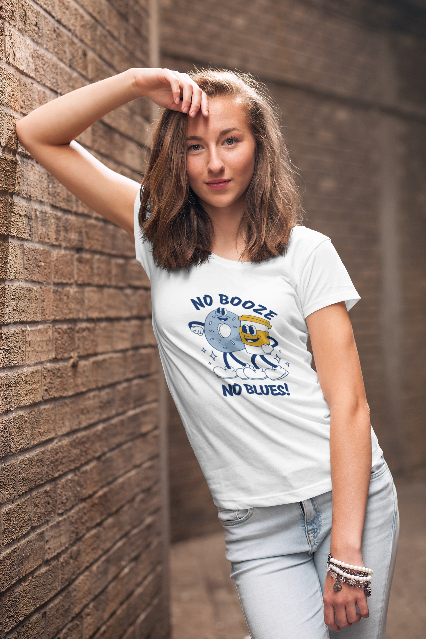 No Booze No Blues Women's Favourite Tee - Sobriety