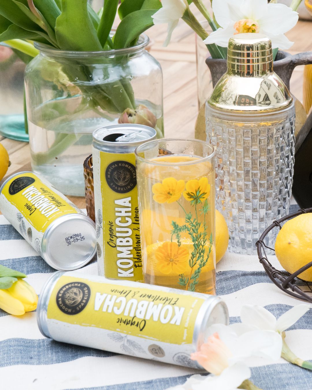 Elderflower & Lemon Flavour Organic Kombucha