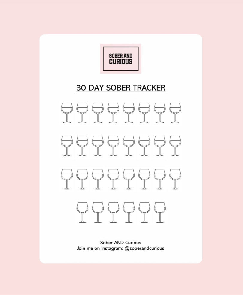 30 Days - SOBRIETY Tracker Challenge
