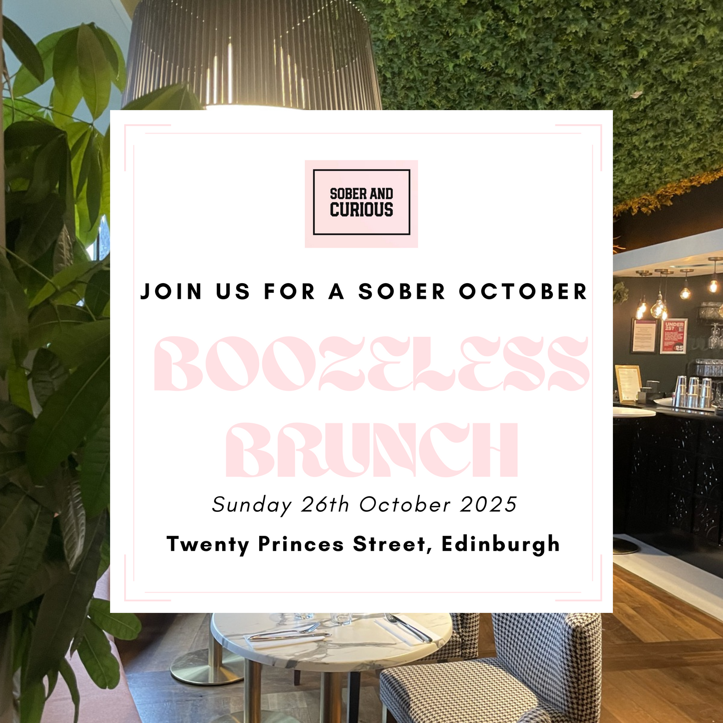 Boozeless Brunch Ticket - Sunday 26th October 2025 (10am - 1pm)