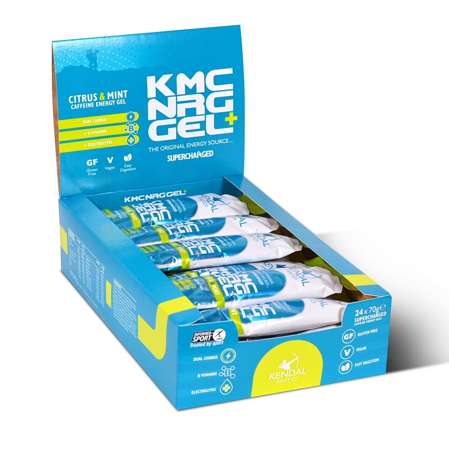 KMC NRG GEL+ Citrus & Mint Caffeine Energy Gel 70g