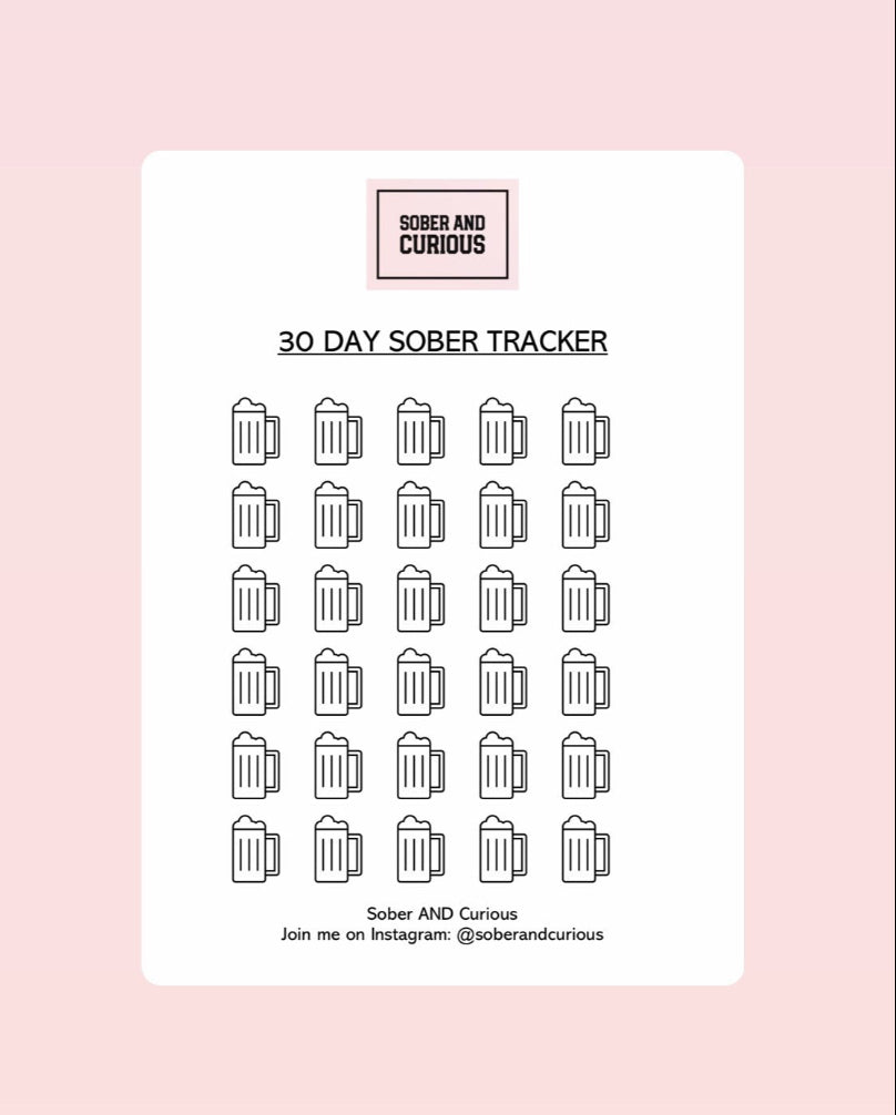 DIGITAL DOWNLOAD - 30 Days - SOBRIETY Tracker Challenge