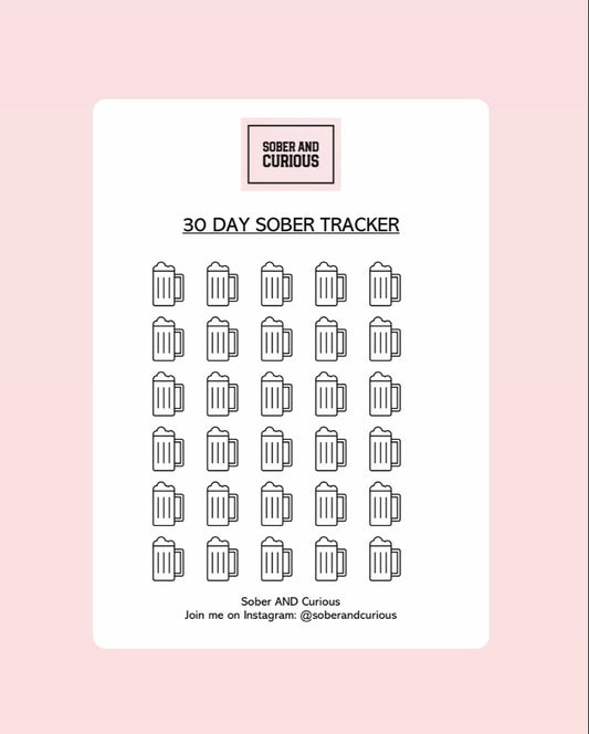 DIGITAL DOWNLOAD - 30 Days - SOBRIETY Tracker Challenge