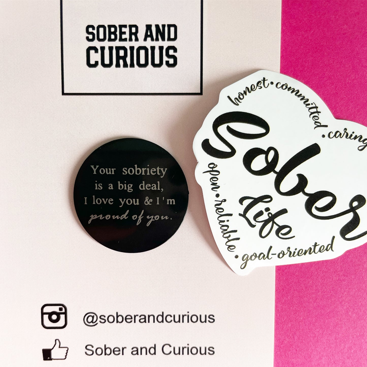 Sobriety Token Gift - Black