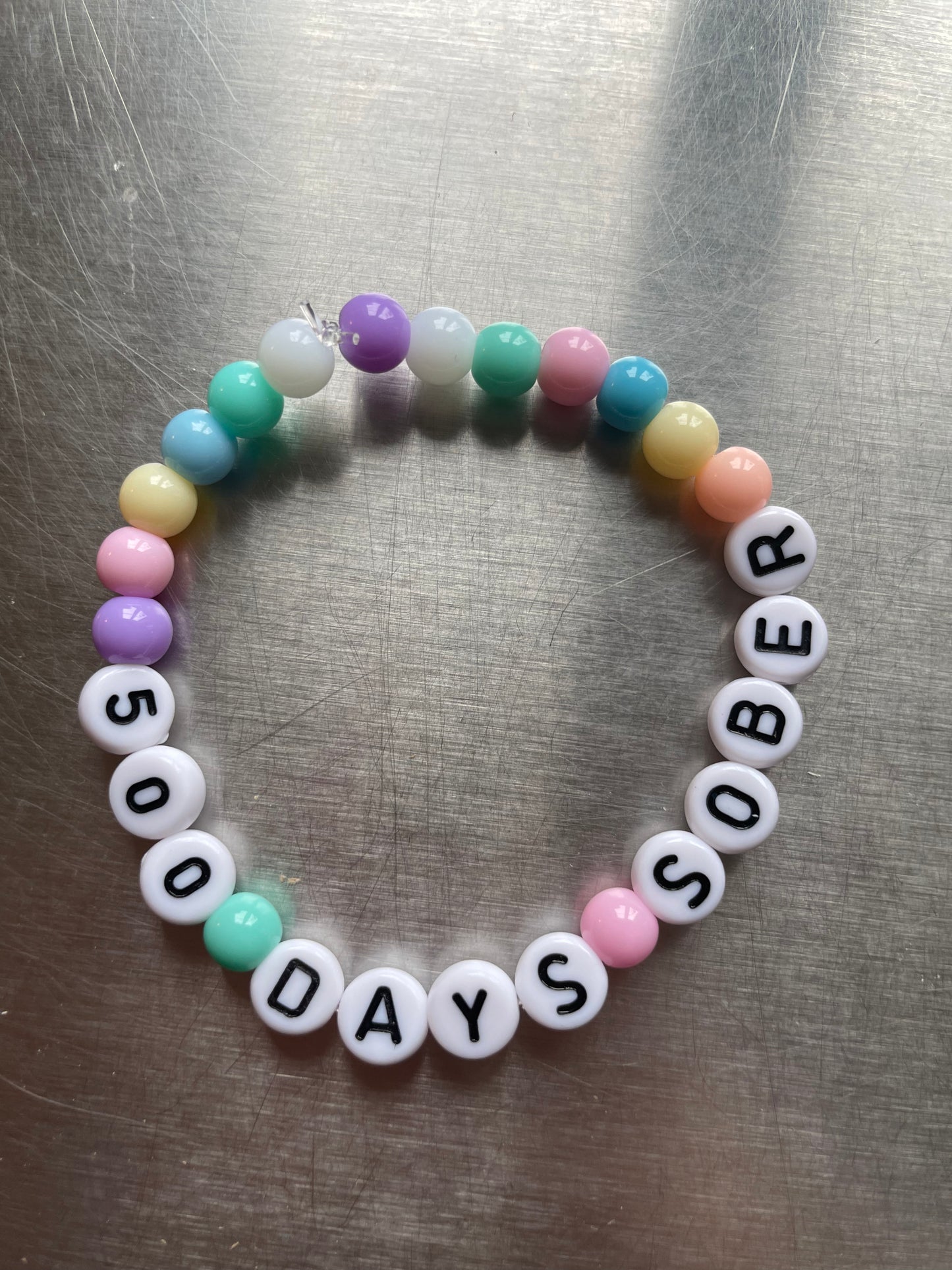 Personalised Sobriety Days/Years Bracelet