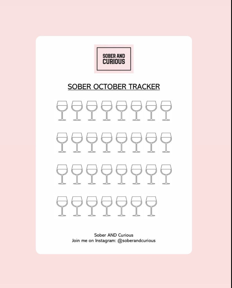 DIGITAL DOWNLOAD - Sober October - SOBRIETY Tracker Challenge