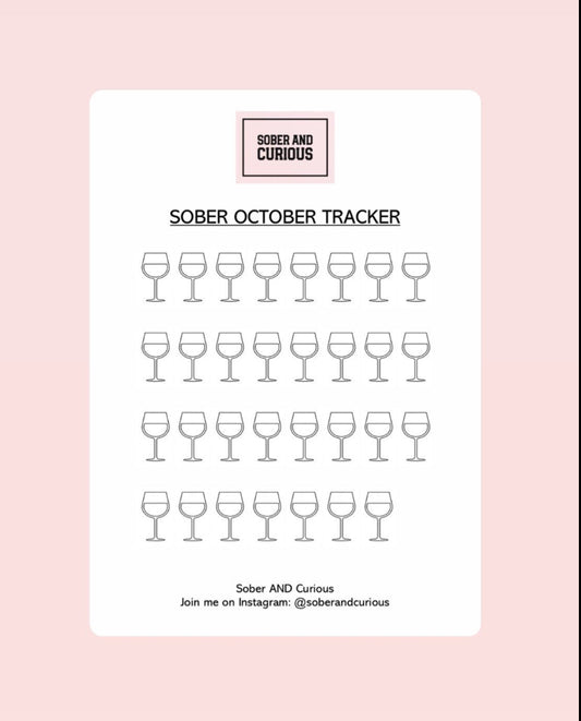 DIGITAL DOWNLOAD - Sober October - SOBRIETY Tracker Challenge