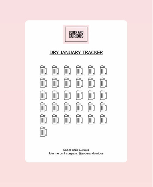 DIGITAL DOWNLOAD - Dry January - SOBRIETY Tracker Challenge