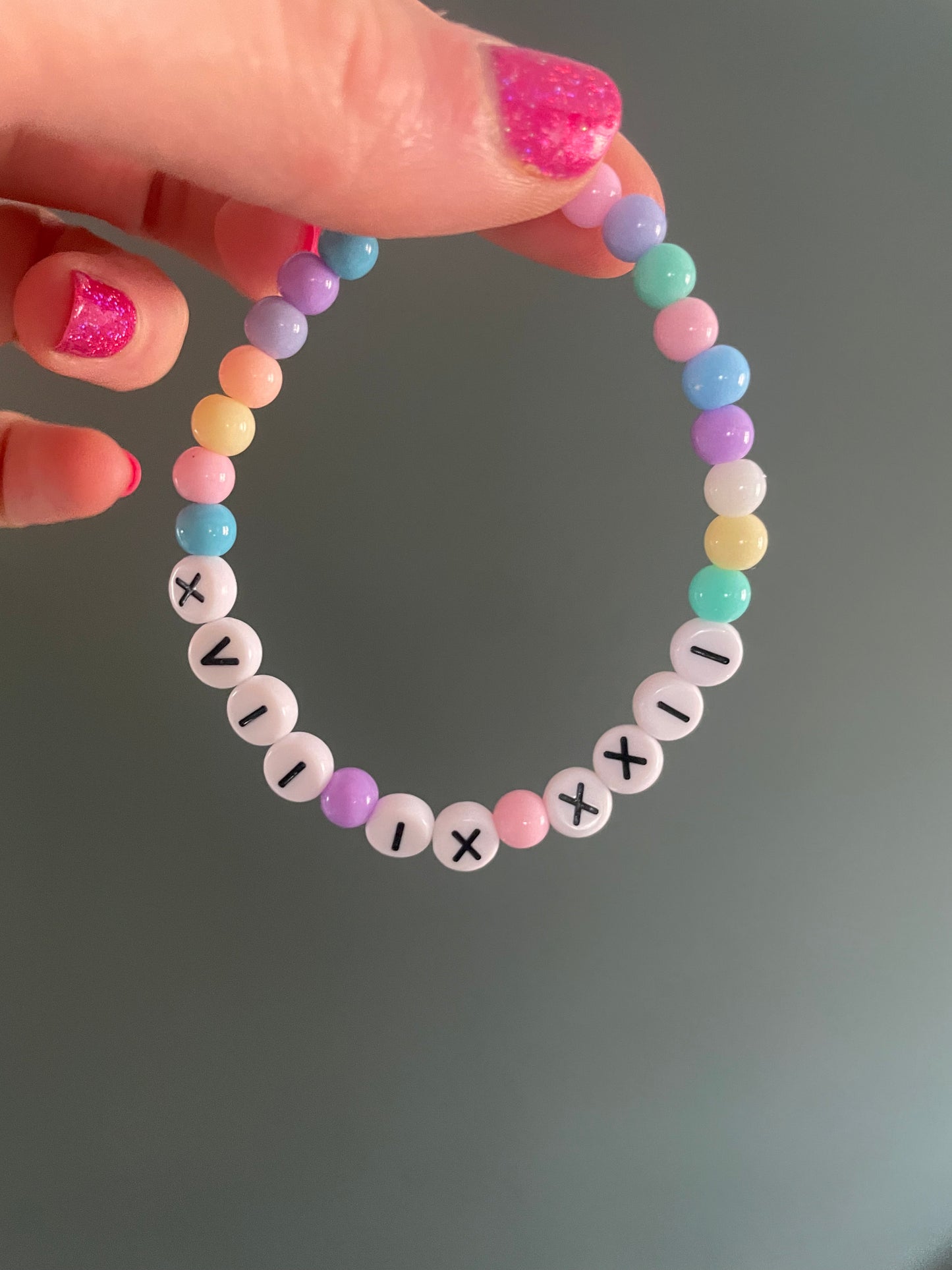 Personalised Sobriety Date Bracelet - Roman Numerals