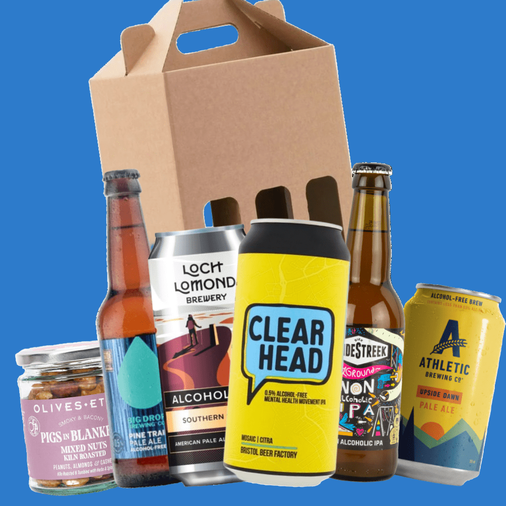 5 Alcohol Free Ales & Nuts Gift Pack in Gift Box