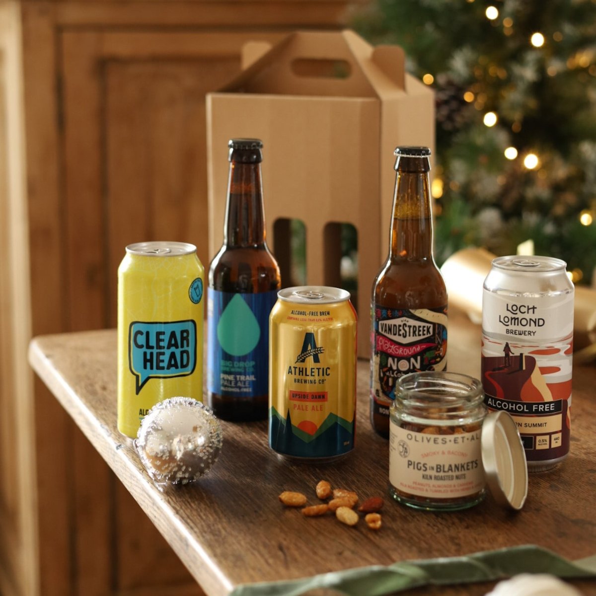 5 Alcohol Free Ales & Nuts Gift Pack in Gift Box