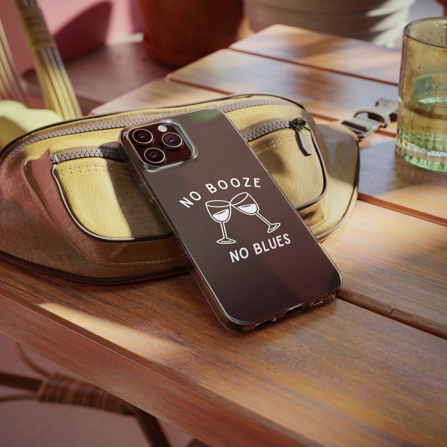 Stylish Soft Phone Cases - "No Booze No Blues" | Sobriety Gift