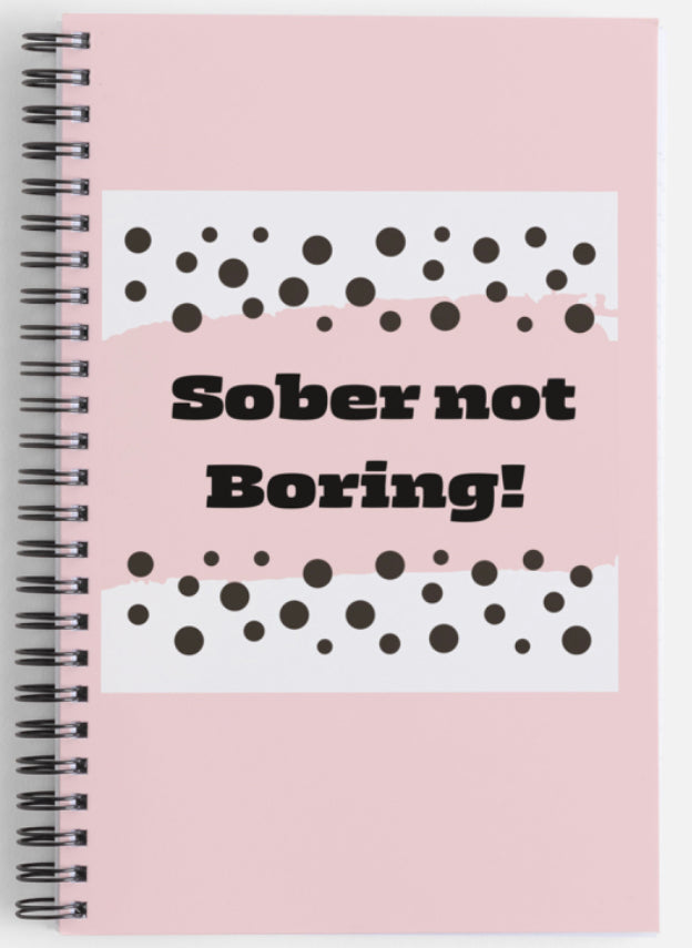 Sobriety Notebook Journal Planner - Sober Not Boring