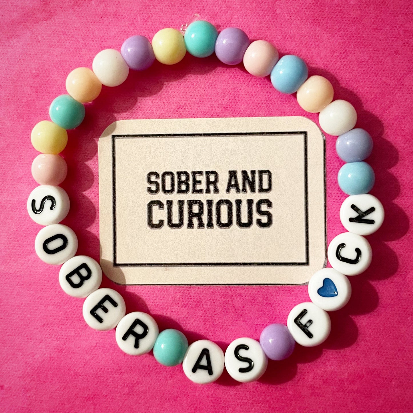 Personalised Sobriety Message Bracelet