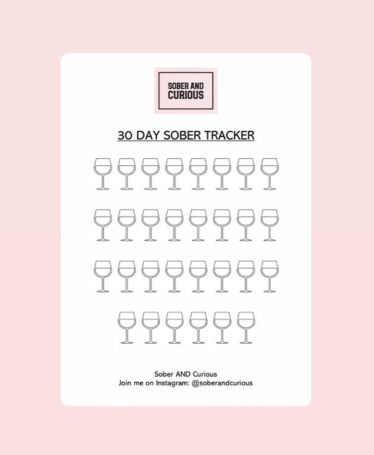 30 Days - SOBRIETY Tracker Challenge