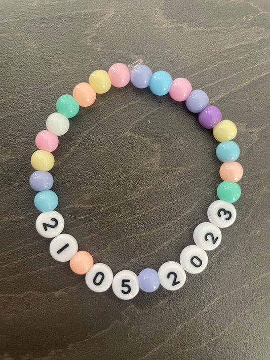 Personalised Sobriety Date Bracelet