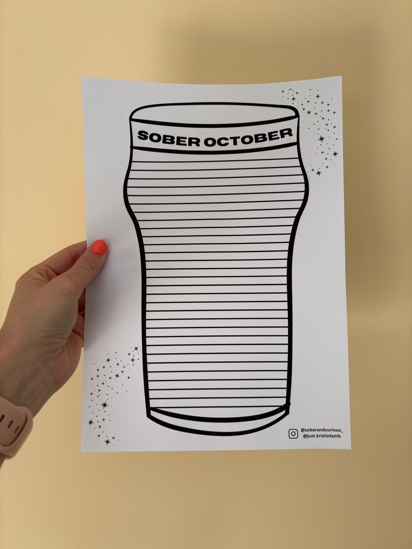 Digital Download - Sober October - SOBRIETY Tracker Challenge
