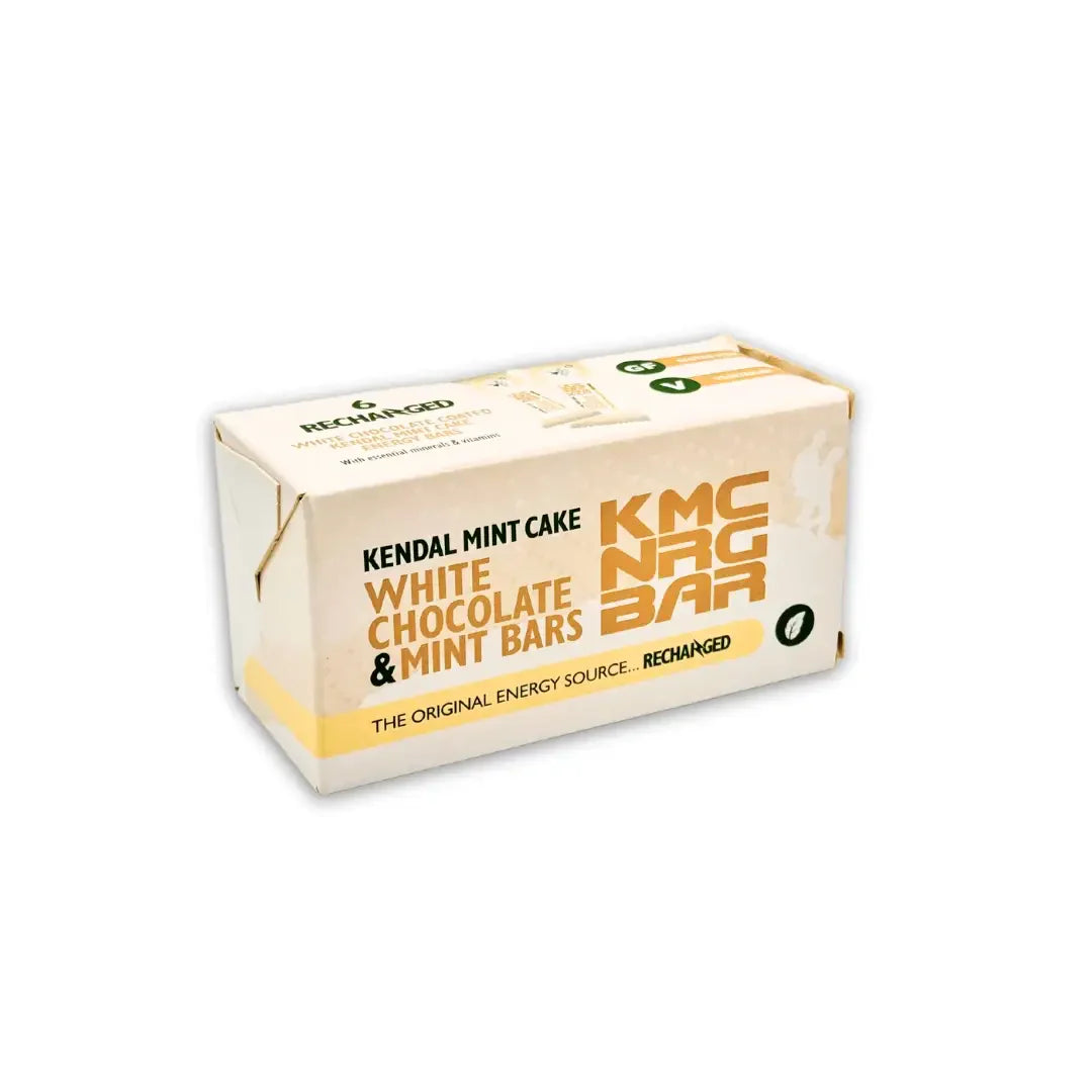 KMC NRG BAR: White Chocolate Coated Kendal Mint Cake 50g (Exclusive)