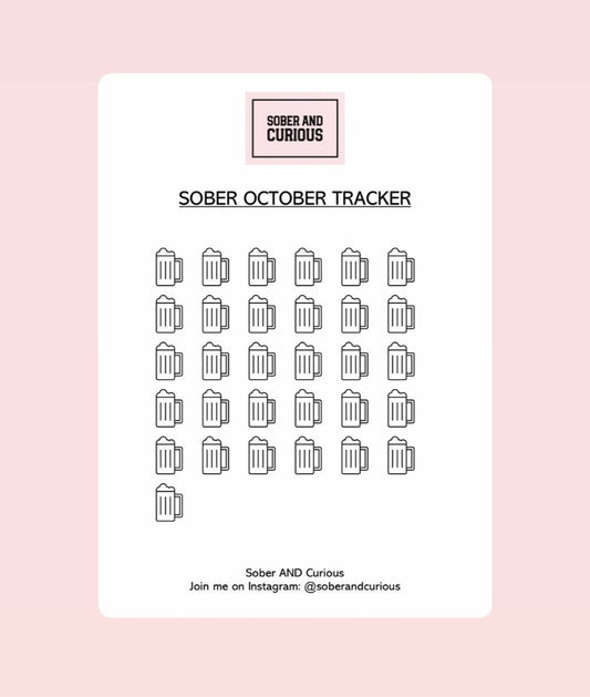DIGITAL DOWNLOAD - Sober October - SOBRIETY Tracker Challenge