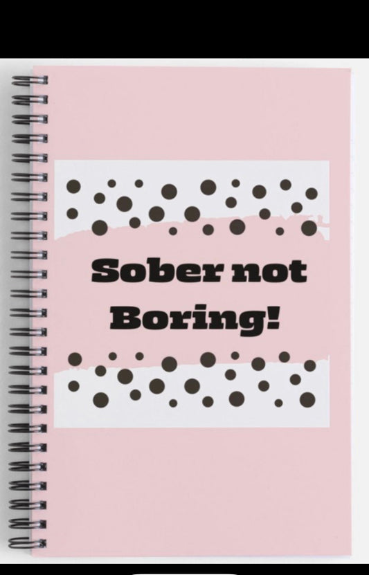 Sobriety Notebook Journal Planner - Sober Not Boring