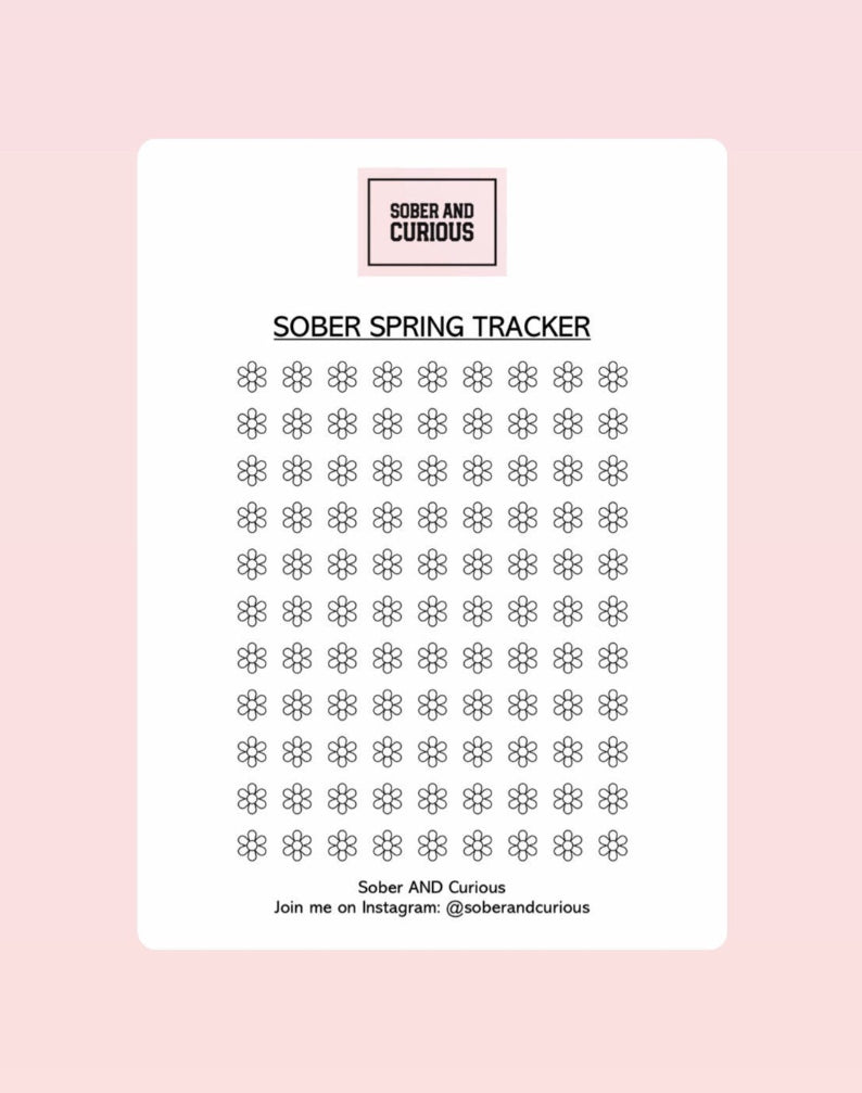 DIGITAL DOWNLOAD - Sober Spring - SOBRIETY Tracker Challenge