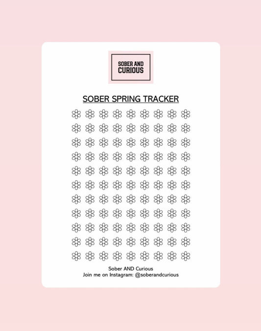 DIGITAL DOWNLOAD - Sober Spring - SOBRIETY Tracker Challenge