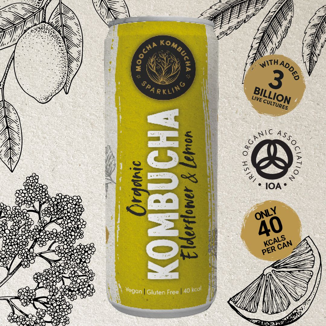 Elderflower & Lemon Flavour Organic Kombucha