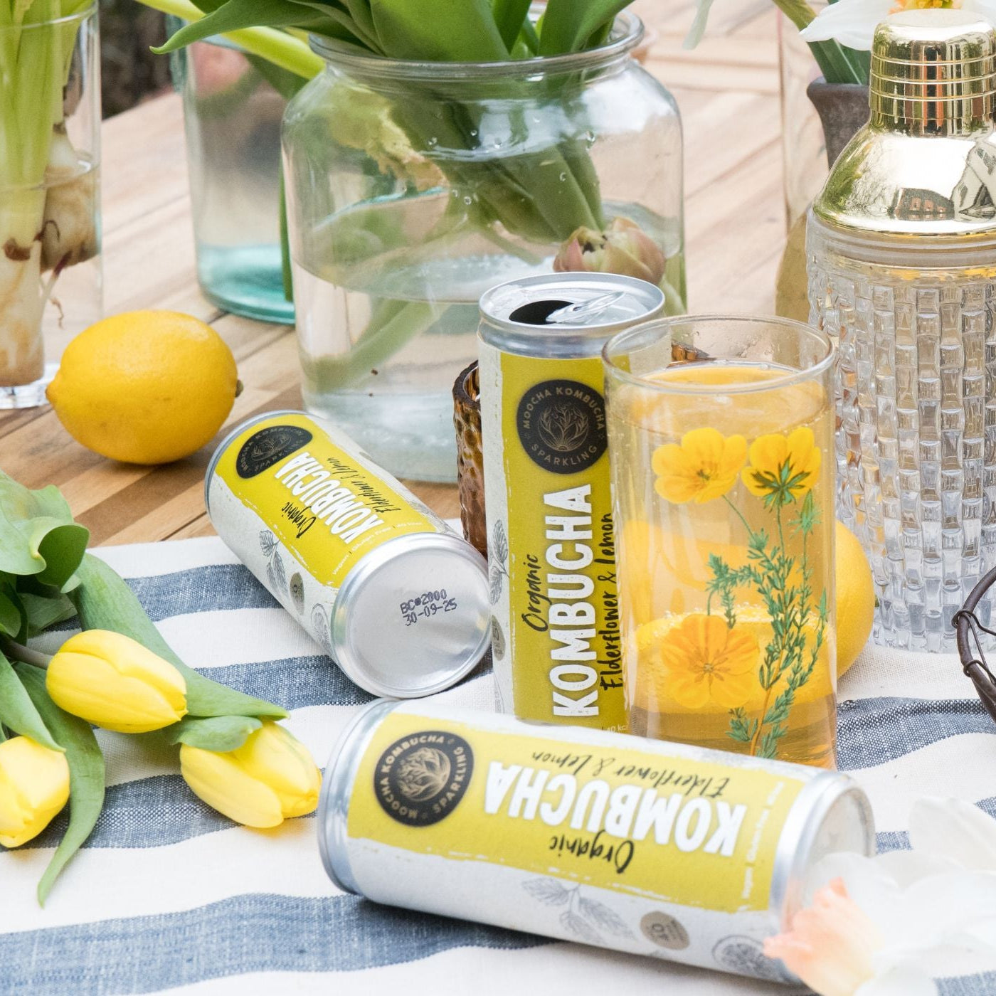 Elderflower & Lemon Flavour Organic Kombucha