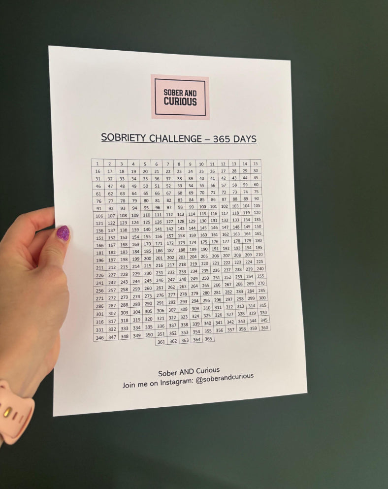 365 Day, 1 Year - SOBRIETY Tracker Challenge