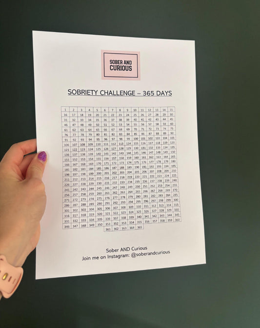365 Day, 1 Year - SOBRIETY Tracker Challenge