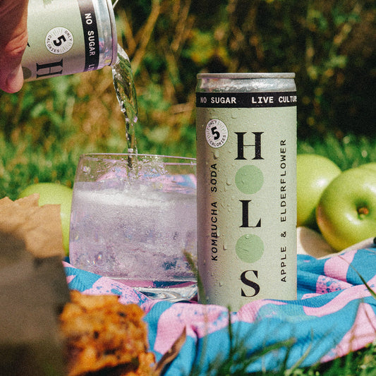 HOLOS Apple & Elderflower Kombucha Soda