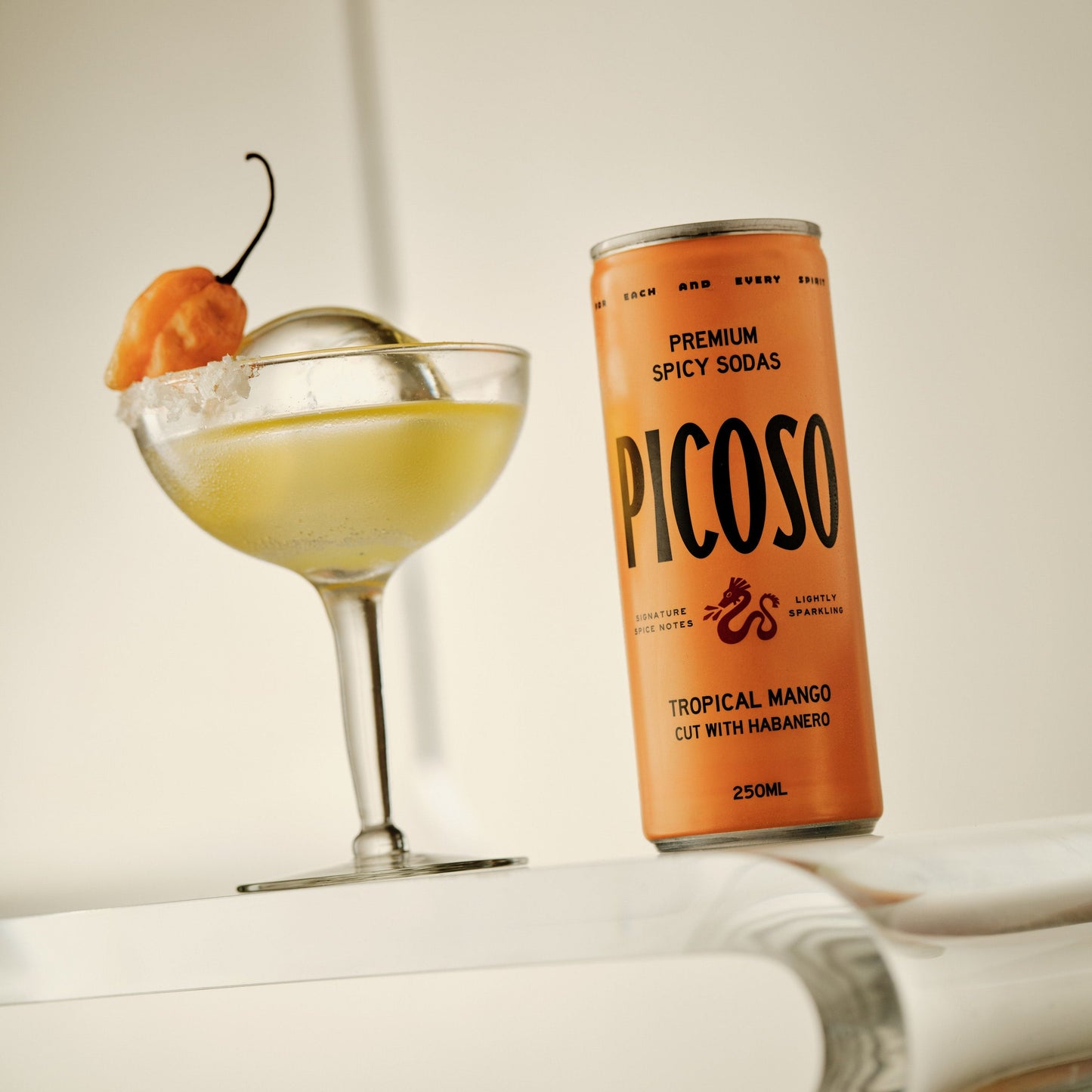 Picoso Tropical Mango & Habanero Spicy Soda