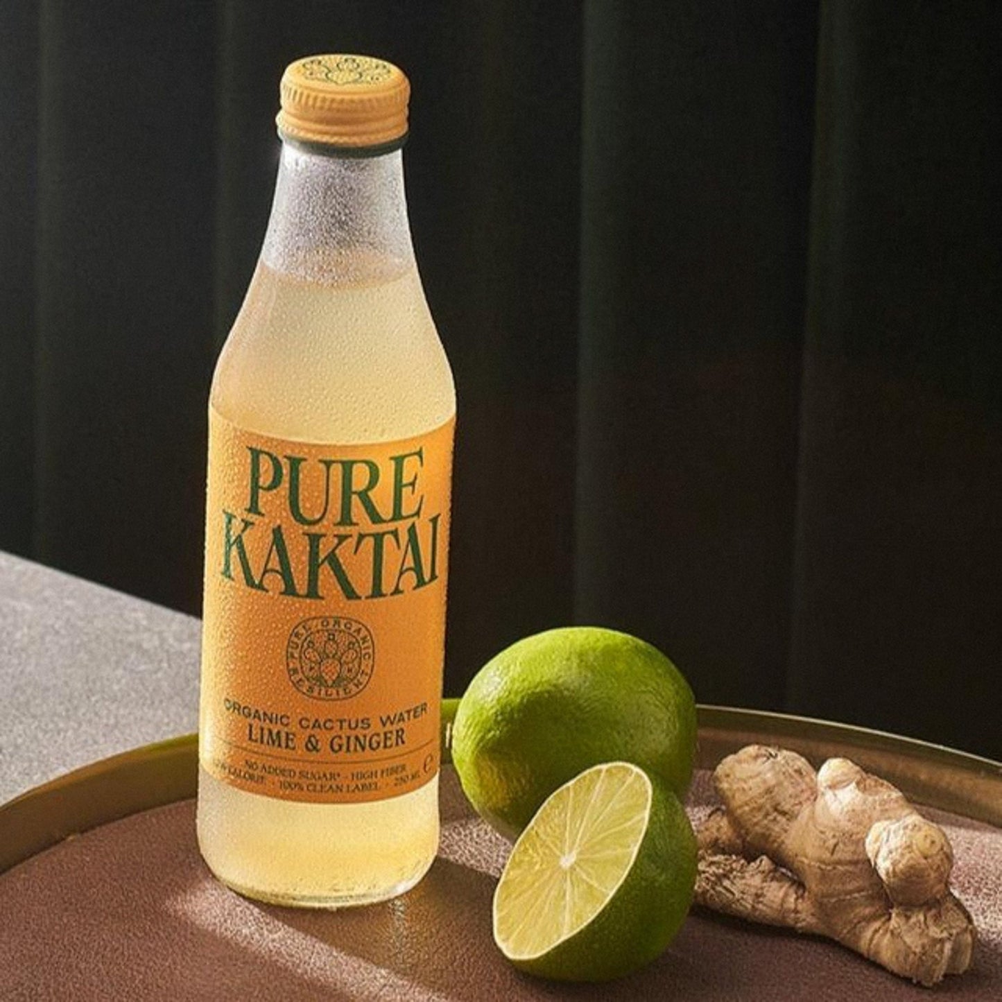 Pure Kaktai Lime & Ginger Sparkling Cactus Water