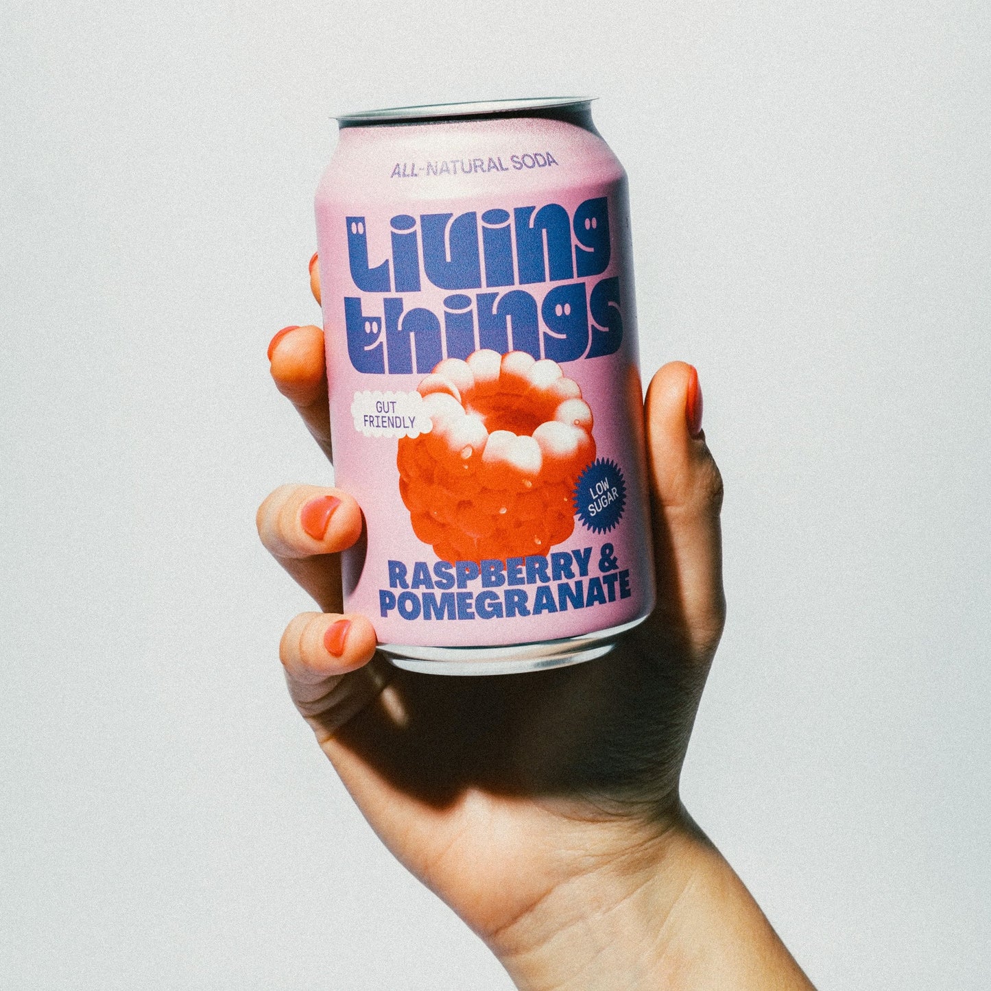 Living Things Raspberry & Pomegranate Prebiotic Soda