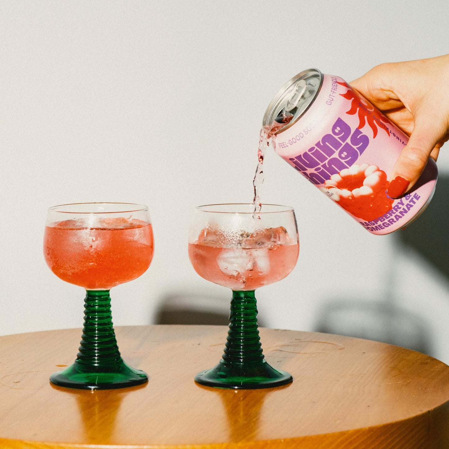 Living Things Raspberry & Pomegranate Prebiotic Soda