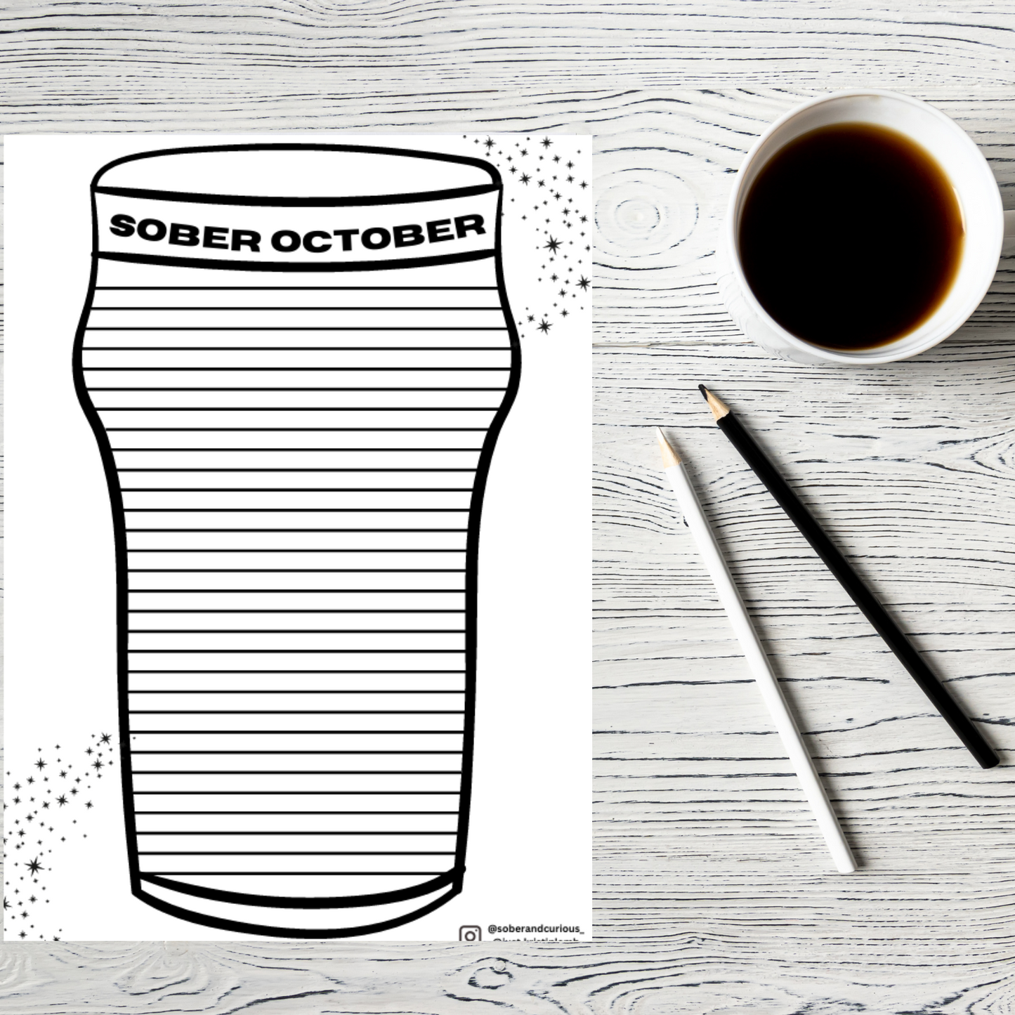 Digital Download - Sober October - SOBRIETY Tracker Challenge