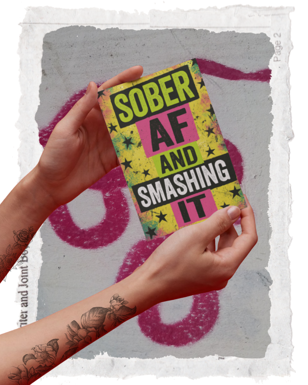 SOBER AF AND SMASHING IT CARD