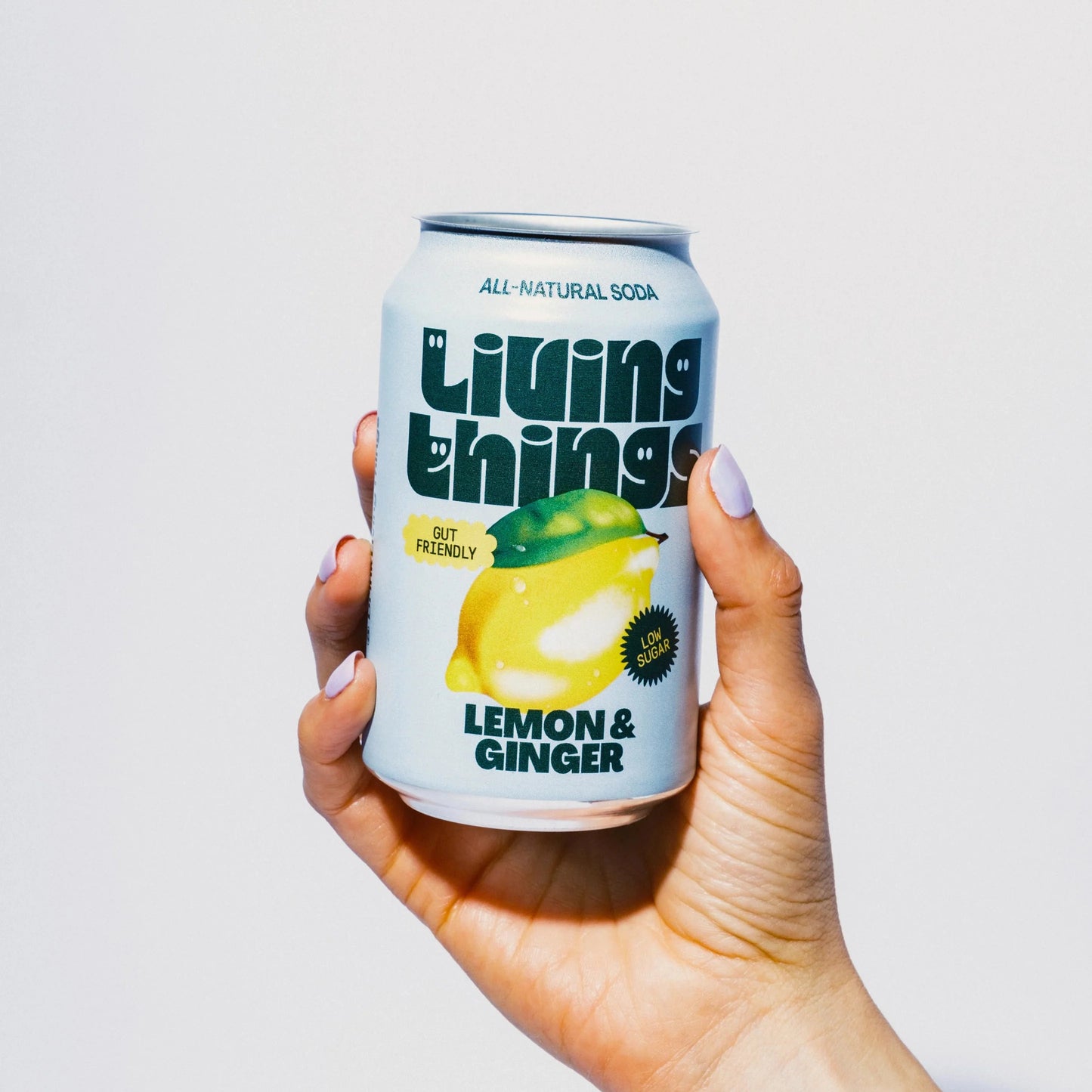 Living Things Lemon & Ginger Prebiotic Soda