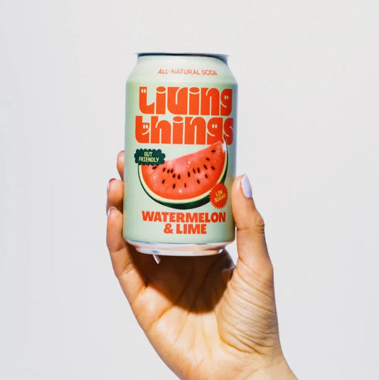 Living Things Watermelon & Lime Prebiotic Soda
