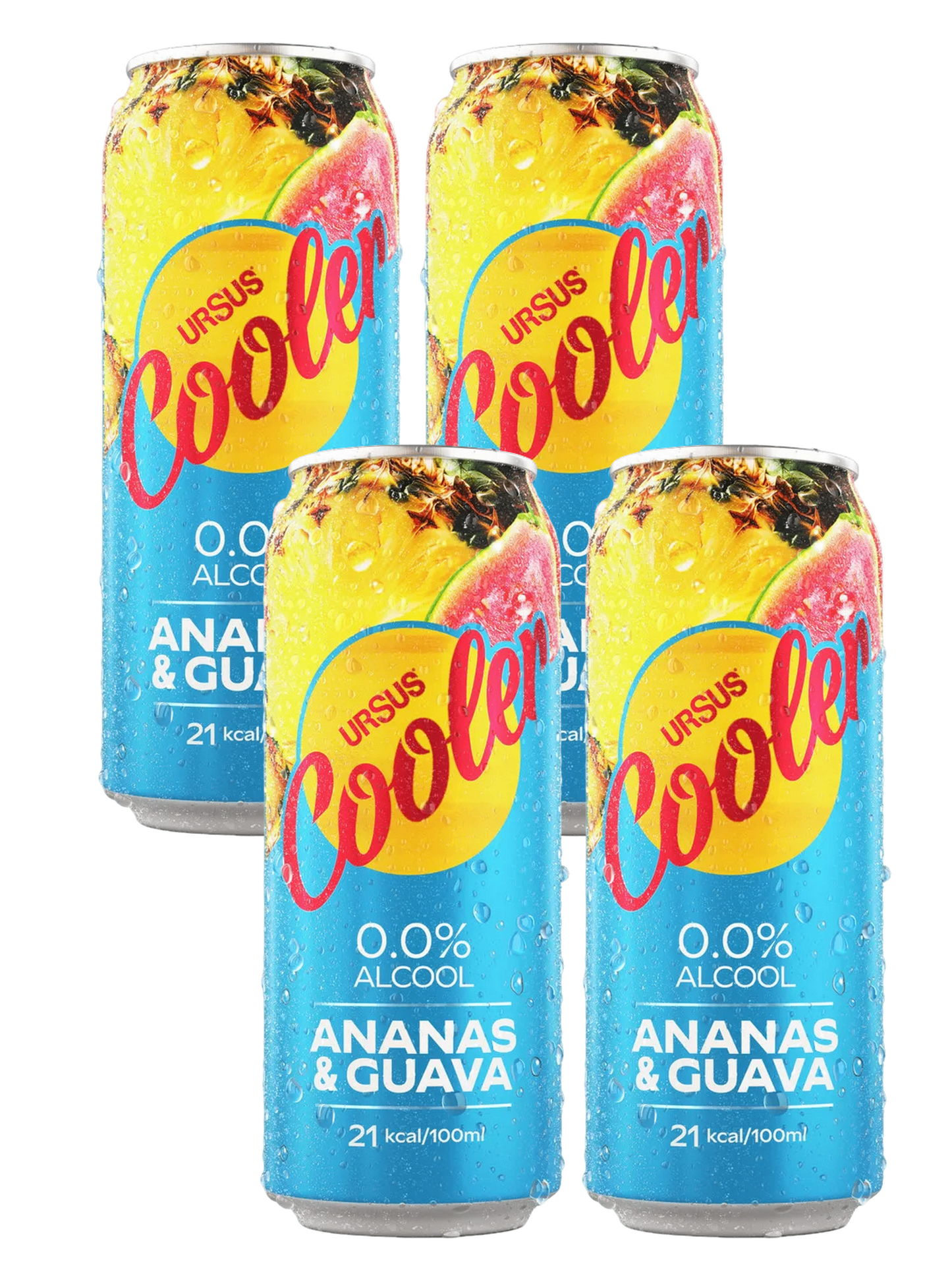 Ursus Cooler Pineapple & Guava Lager Alcohol Free 4x500ml