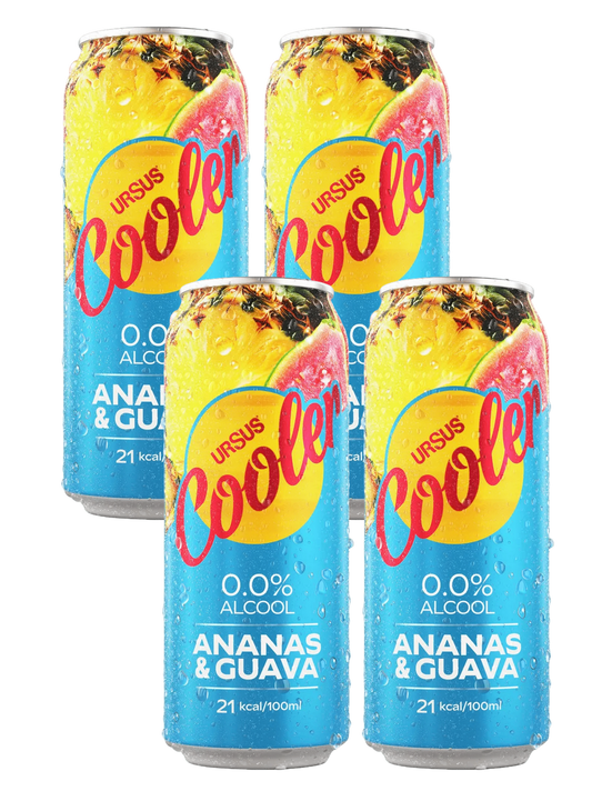 Ursus Cooler Pineapple & Guava Lager Alcohol Free 4x500ml