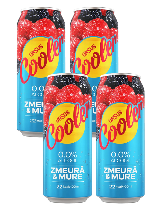 Ursus Cooler Raspberry & Blackberry Lager Alcohol Free 4x500ml