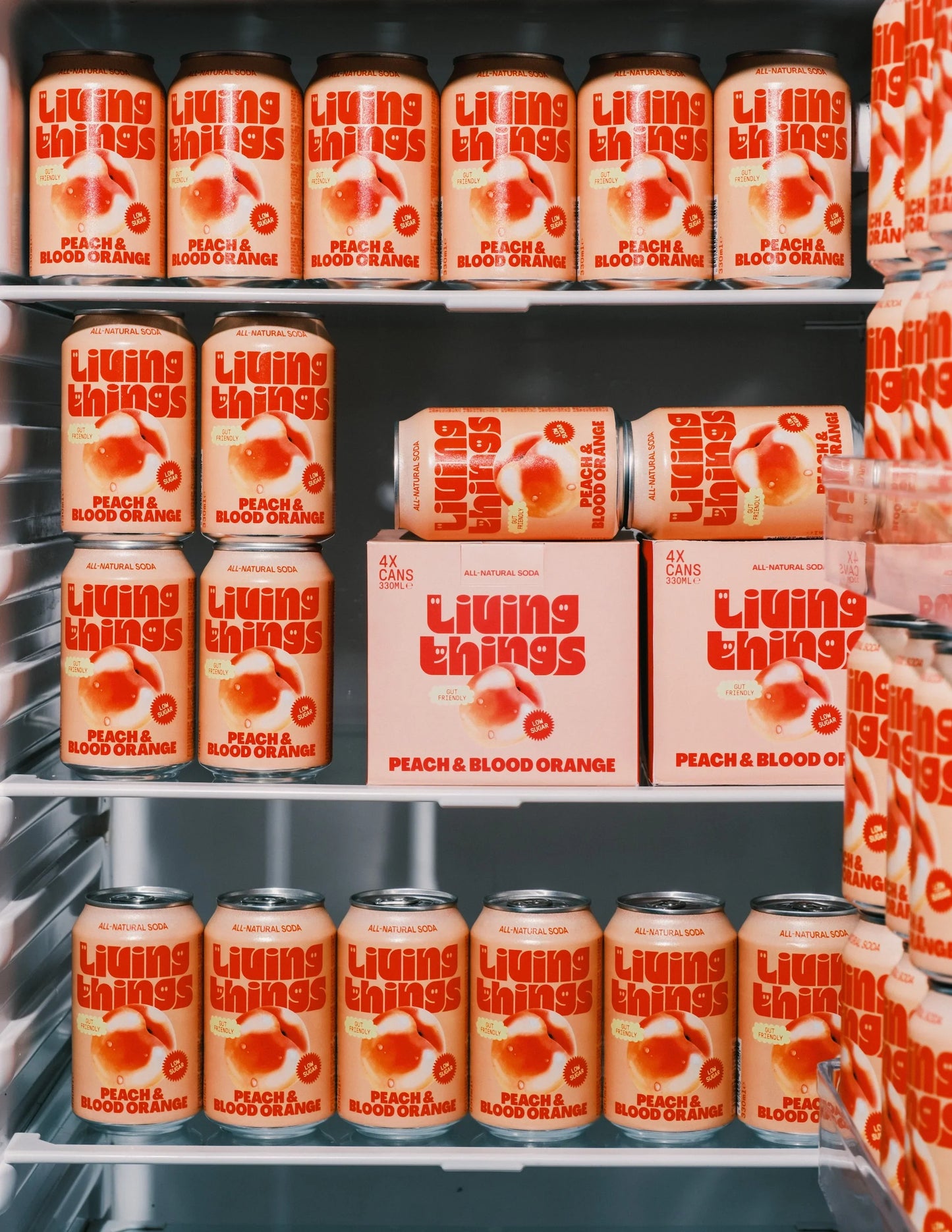 Living Things Peach & Blood Orange Prebiotic Soda
