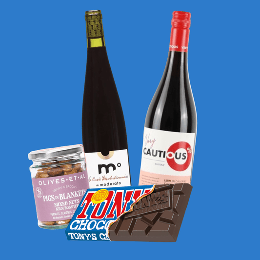 Alcohol Free Red Wine, Chocolate & Nuts in Gift Box