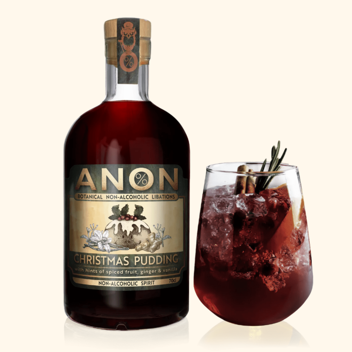 Anon Alcohol Free Spiced Cane Christmas Pudding Spirit (0% ABV)