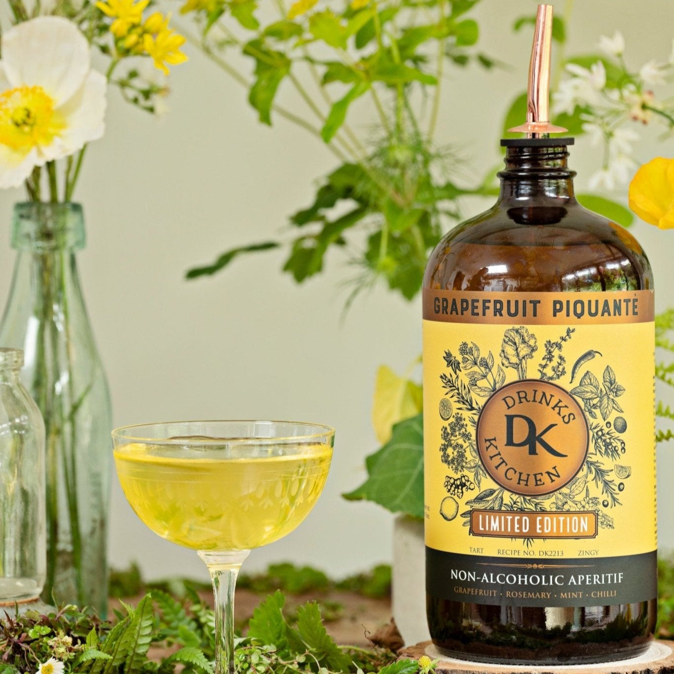 Drinks Kitchen Grapefruit Piquante, Non-Alcoholic Aperitif, 95cl