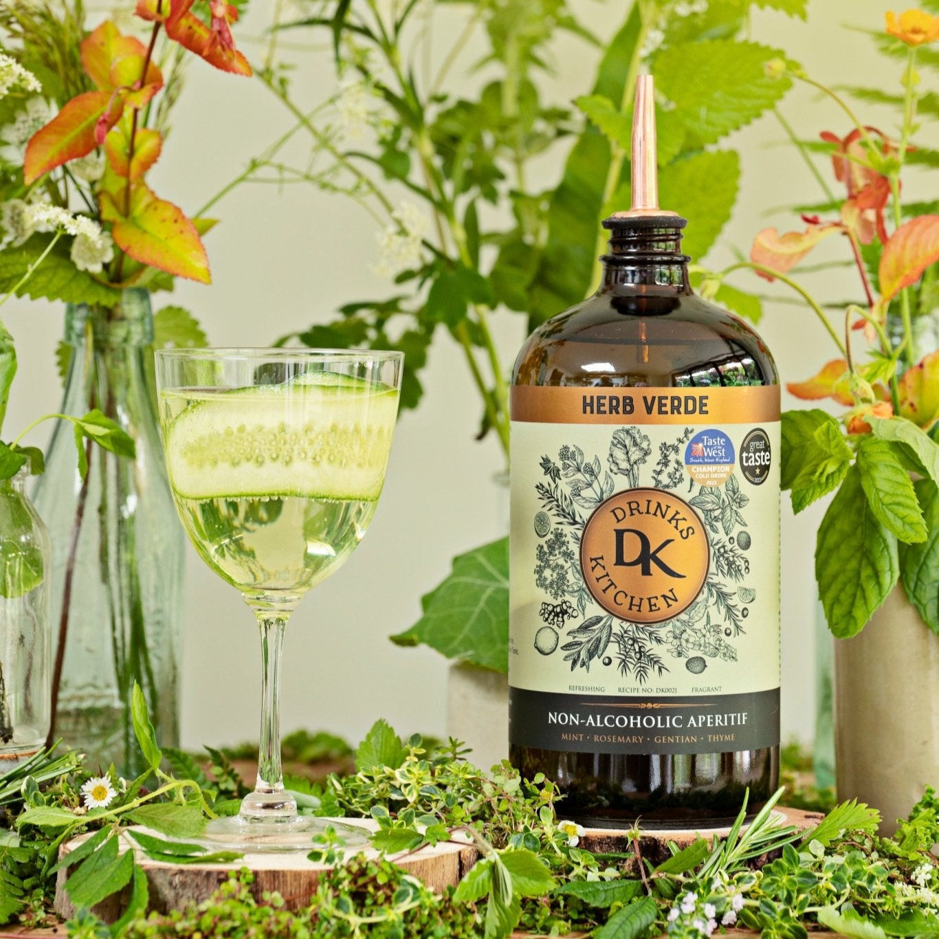 Drinks Kitchen Herb Verde, Non-Alcoholic Aperitif, 95cl