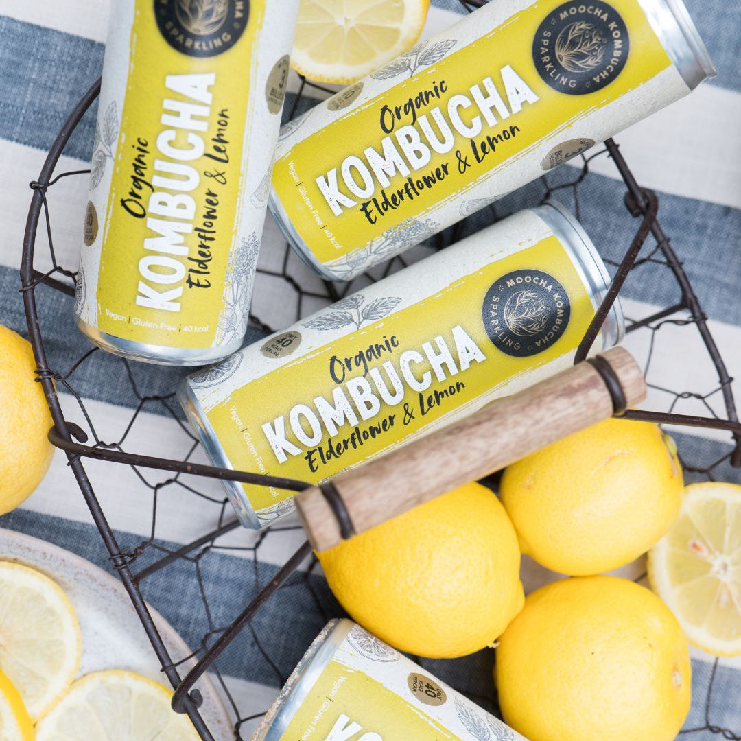 Elderflower & Lemon Flavour Organic Kombucha